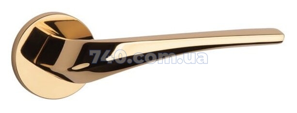 Дверная ручка APRILE Dalia R 7S AS полированная латунь (тонкая розетка) 40-2345812 фото