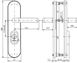 Защитная дверная фурнитура ROSTEX CH R4 хром, междуосевое расстояние 40-0012461 фото 2