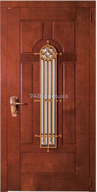 Вхідні двері Сталь М, модель Прем'єр масив дуба/ПВХ 80-0013642 фото
