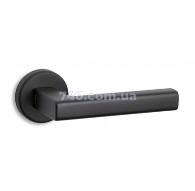 Дверная ручка ENTO UNIT R6 SNO Матовая черная эмаль 44-9017 фото