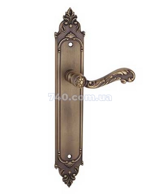 Дверна ручка на планці Tupai ROCOCO 2284 матова бронза без отвору 40-0228477 фото