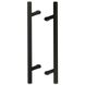Дверна ручка-скоба BL744 Ø32 під кутом 45° мм, А=1000, Б=700 чорний матовий (двостороння) 45-943 фото 1