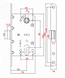 Дверной замок GAVROCHE GR 85K-EC (бесшумный) с ответной планкой хром 49-267 фото 2