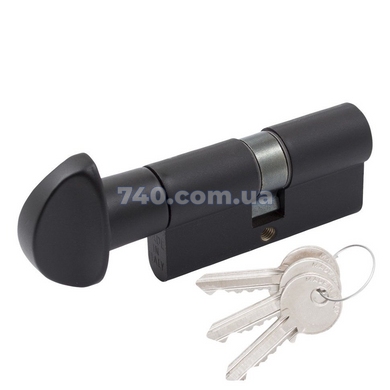 Цилиндр Cortelezzi Primo 117F 70 мм (30x40T) ключ-тумблер черный 40-0052659 фото