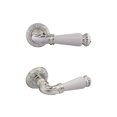 Дверна ручка GAVROCHE Neodium-Z 20 яскраве срібло/білий 49-15 фото