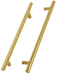 Дверна ручка-скоба P10 Ø30, X=200, L=300 золото (двостороння) 45-1550 фото