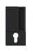 Дверна ручка AGB Wave для розпашних дверей під циліндр чорний матовий 44-6620 фото
