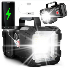 Павербанк - ліхтар 10000мА з двосторонім LED світлом  XM-L T6 USB 48-0007 фото