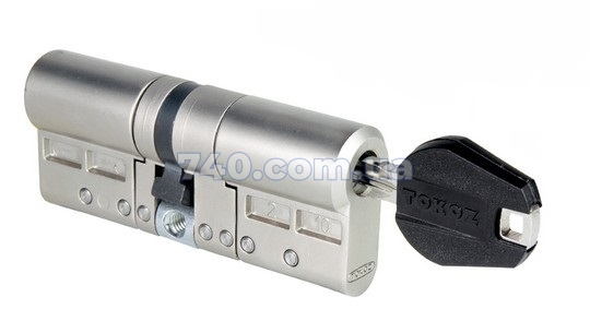 Цилиндр TOKOZ PRO 400 (33x33) ключ-ключ матовый никель 45-276 фото