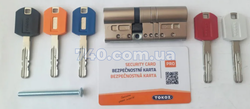 Цилиндр TOKOZ PRO 400 (33x33) ключ-ключ матовый никель 45-276 photo