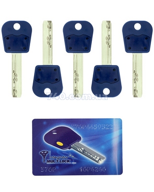 Комплект ключів MUL-T-LOCK INTEGRATOR 5KEY+CARD 430071 фото