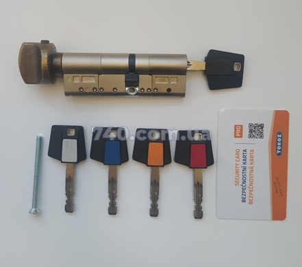 Цилиндр TOKOZ PRO 300 (30x30T) ключ-тумблер бронза 44-4878 фото