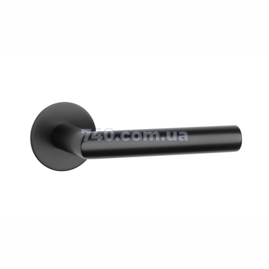 Дверна ручка STERK 1750 R чорний матовий (на розеті ultra slim 3 мм) 45-850 фото