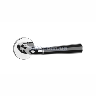 Дверная ручка APRILE Marigold R 7S ASM полированный хром/черный матовый/полированный хром 49-1214 фото