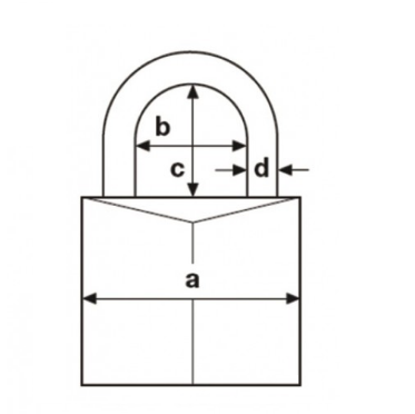 Замок навесной, ABUS, с длиной скобой 727TI/50HB80 B/PL 48364 фото
