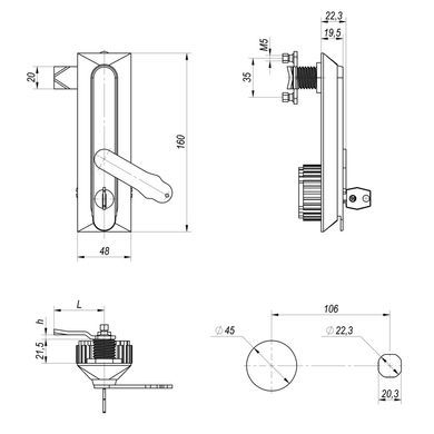 Замок для металлического шкафа телекоммуникационного RZ 301-1-33-01 49-1791 фото