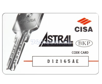 Дверной цилиндр Cisa Astral S 70 мм (30х40Т) ключ-тумблер, хром. 40-0038402 фото
