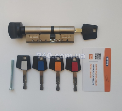 Цилиндр TOKOZ PRO 300 (30x30T) ключ-тумблер черный 44-4716 фото