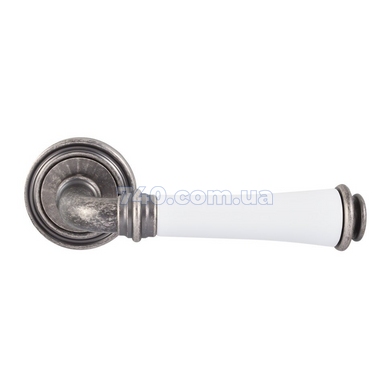 Дверна ручка FIMET Tasha античне залізо/білий фарфор 40-0118922 фото