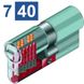 Циліндр ABUS KD15 (АБУС КД15) 90 мм (50x40Т) ключ-тумблер нікель 40-0017437 фото 4