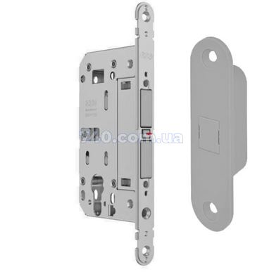 Дверний замок AGB Touch lock PZ (під циліндр),18*196мм, магнітний сірий 44-9830 фото