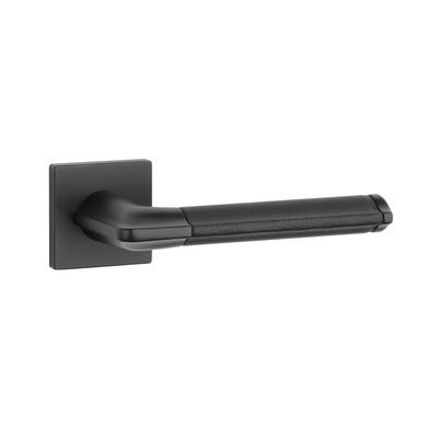 Дверна ручка APRILE Cypresia Q 7S AS чорний/чорна шкіра BK/BLACK LEATHER 49-1129 фото