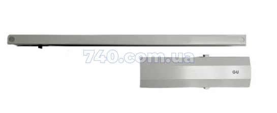 Дверний дотягувач GU BKS OTS 430 (440), ковзна тяга з фіксацією (сріблястий) до 60 кг 40-0023828 фото
