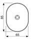 Щиток DISEC KT2112 Omega Oval Хром_мат T Без шторки 40-0022799 фото 2
