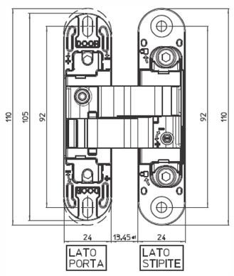 Дверна завіса KOBLENZ Kombi-3 K1000 матовий хром 40-0021640 фото