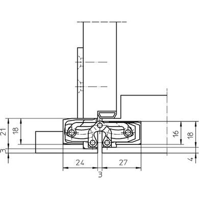 Петля дверна прихована SIMONSWERK Tectus TE 240 3D RAL 9005 чорна матова 60 кг 50-938 фото