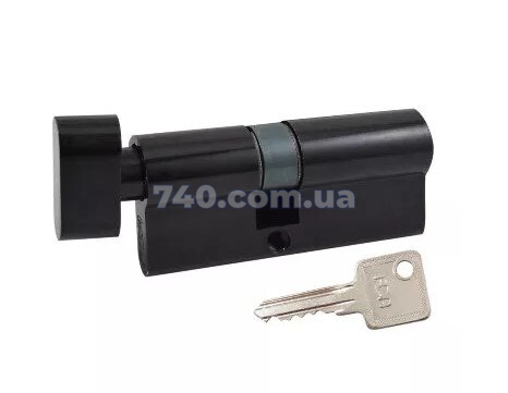 Циліндр RDA 68 мм (38x30Т) ключ-тумблер чорний 40-0122935 фото