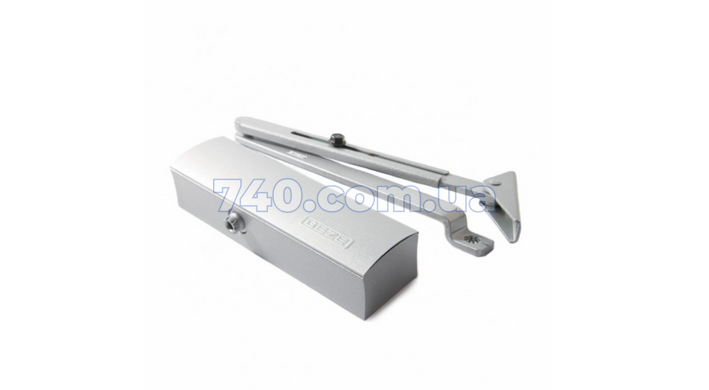 Дверной доводчик Geze TS 2000 NV BC 2/3/4 до 100 кг с фиксацией, серебристый (124944+102445) 45-1279 фото
