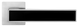Дверна ручка LINDE A-2015/E20 матовий хром/чорний 44-4427 фото