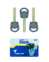 Комплект ключей MUL-T-LOCK CLASSIC 3KEY+CARD 430097 фото