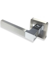 Дверная ручка PALADII розетка алюминий квадратная AL ИРЕН SN/CP сатен/хром 44-10508 фото
