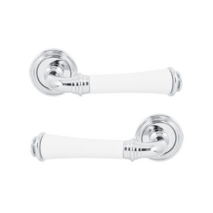 Дверна ручка FIMET 1028P-261 F04 Tasha хром/білий фарфор 40-0134232 фото