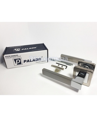 Дверна ручка PALADII розетка алюміній квадратна AL ІРЕН SN/CP сатен/хром 44-10508 фото