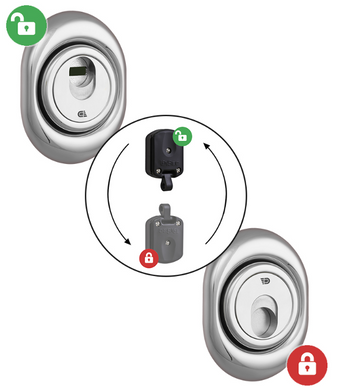 Протектор DISEC Magnetic_3G 3G2FM din Oval 25мм Хром_полірований 3клас C 3key KM0P3G Зовнішній 40-0039212 фото