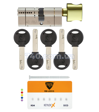 Циліндр RB din_kt Keylocx 62 nst 31X31T to_sb cam30 5key rb1 k04 box 49-2281 фото