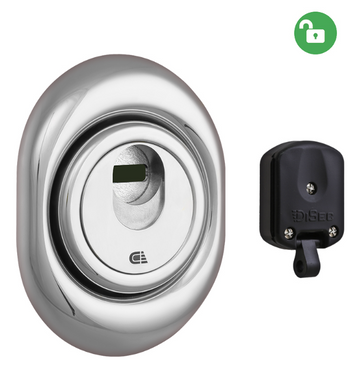 Протектор DISEC Magnetic_3G 3G2FM din Oval 25мм Хром_полірований 3клас C 3key KM0P3G Зовнішній 40-0039212 фото