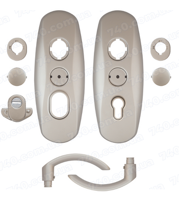 Защитная фурнитура MUL-T-LOCK Platinum SH300 mov-mov din Plate 85/90мм Никель_сатин 50-55мм 3клас Platinum nickel_Satin Комплект 40-0029429 фото