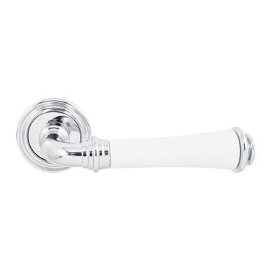 Дверна ручка FIMET 1028P-261 F04 Tasha хром/білий фарфор 40-0134232 фото
