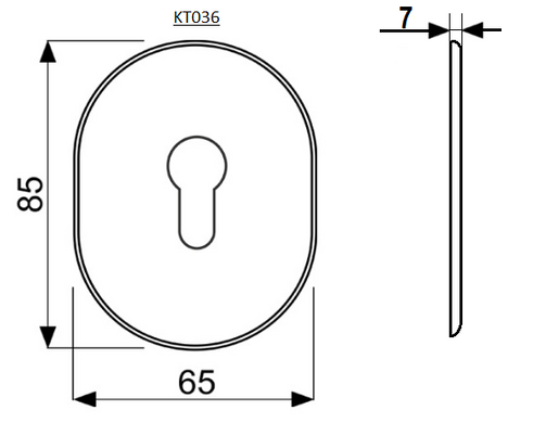 Декоративная накладка DISEC KT036 din Oval Краска белая W 44-9149 фото