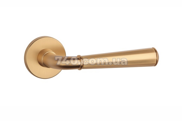 Дверна ручка APRILE Marigold R 7S AS матова латунь (тонка розетка) 44-10118 фото