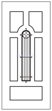 Вхідні двері Сталь М, модель Прем'єр фрезерований МДФ з двох боків 80-0013607 фото