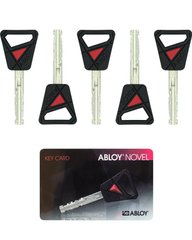 Комплект ключів ABLOY NOVEL 5KEY_35mm+CARD 430048 фото