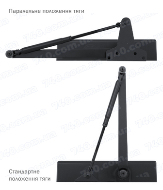 Доводчик накладной RYOBI 2550 D-2550 BLACK BC UNIV_ARM EN_1-4 до_80кг 1100мм FIRE 40-11177 фото