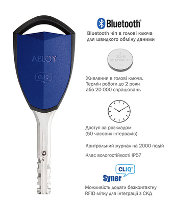 CLIQ Цилиндр Abloy din_mod_half_k hard CYLP331T PROTEC2 48,5 CR 38Hix10,5 CAM30 CLIQ M/S TA77ZZ 49-4075 фото