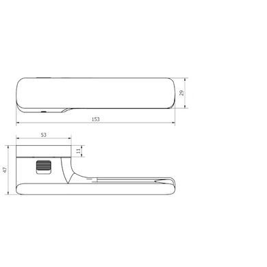 Дверна ручка M&T Minimal 2.0 R/WC 147902 Left TIN-A титан/латунь матова 63741 фото