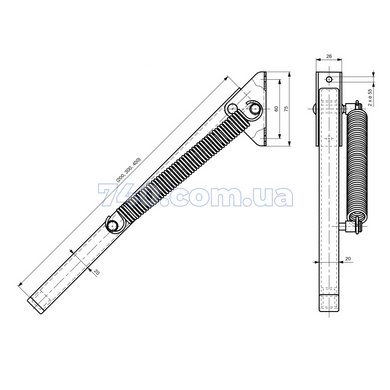 Стопор для воріт TOKOZ Gate stop (300 mm) BLACK, черный 49-2149 фото